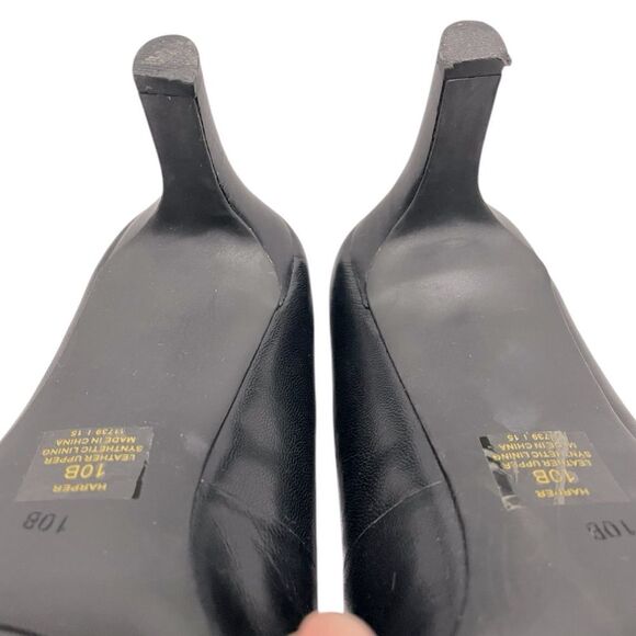 Lauren Ralph Lauren Harper Black Leather Pumps Size 10B - Picture 9 of 12